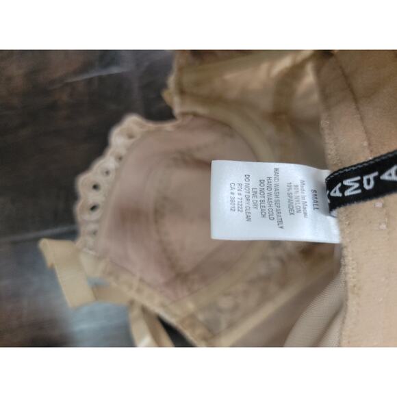 Rampage Lace Overlaid Corset Top SZ S Goth Ravewear Sheer Romantic Fairy Y2K - Picture 4 of 8